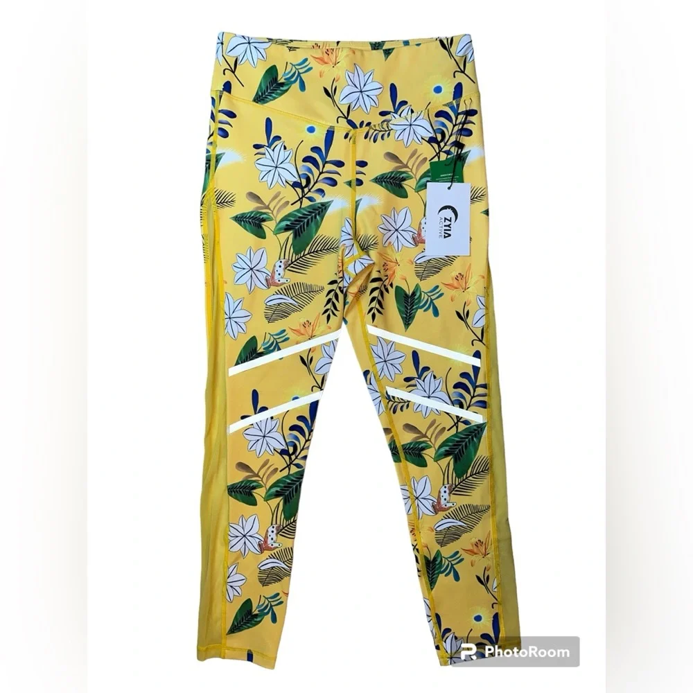 Floral Reflective Light n Tight Hi-Rise 7/8 24” RC (8-10) ZYIA NWT 1291 - Picture 6 of 15